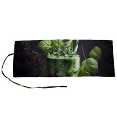 Ai Generated Drink Spinach Smooth Apple Ginger Roll Up Canvas Pencil Holder (s) by danenraven