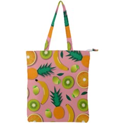Fruits Tropical Pattern Design Art Double Zip Up Tote Bag by Ravend
