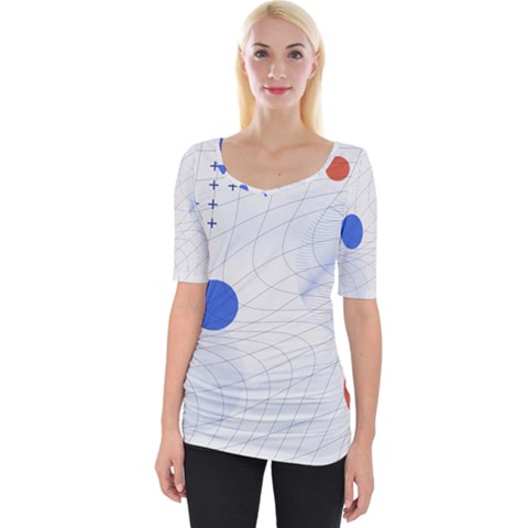 Computer Network Technology Digital Science Fiction Wide Neckline Tee by Ravend