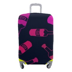 Wine Wine Bottles Background Graphic Luggage Cover (small) by Ravend