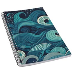 Waves Ocean Sea Abstract Whimsical Abstract Art 5 5  X 8 5  Notebook by Ravend
