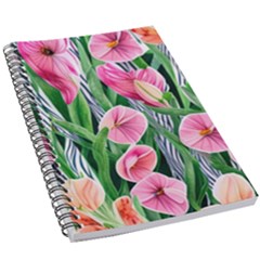 Classy Watercolor Flowers 5 5  X 8 5  Notebook by GardenOfOphir