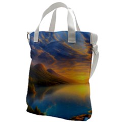 Benevolent Sunset Canvas Messenger Bag by GardenOfOphir