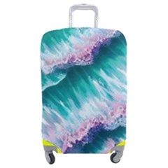 Summer Waves In Pink Iii Luggage Cover (medium) by GardenOfOphir