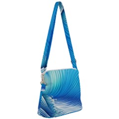 Nature s Beauty; Ocean Waves Zipper Messenger Bag by GardenOfOphir