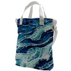 Summer Ocean Waves Canvas Messenger Bag by GardenOfOphir