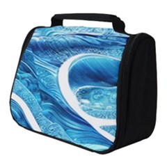Blue Wave Full Print Travel Pouch (small) by GardenOfOphir