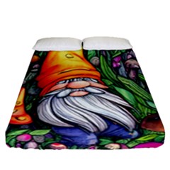 Magic Mushroom Charm Toadstool Glamour Fitted Sheet (queen Size) by GardenOfOphir