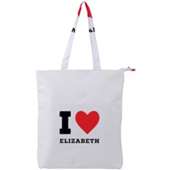 I Love Elizabeth  Double Zip Up Tote Bag by ilovewhateva
