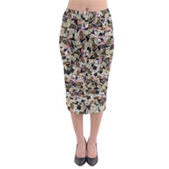 Mystic Geometry Abstract Print Midi Pencil Skirt by dflcprintsclothing