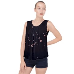 Abstract Rose Gold Glitter Background Bubble Hem Chiffon Tank Top by artworkshop