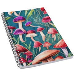Forest Mushroom 5 5  X 8 5  Notebook by GardenOfOphir