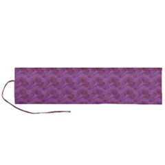Violet Flowers Roll Up Canvas Pencil Holder (l) by Sparkle