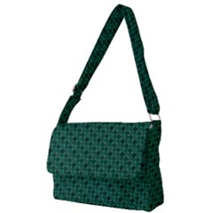 Green Pattern Full Print Messenger Bag (l) by Sparkle