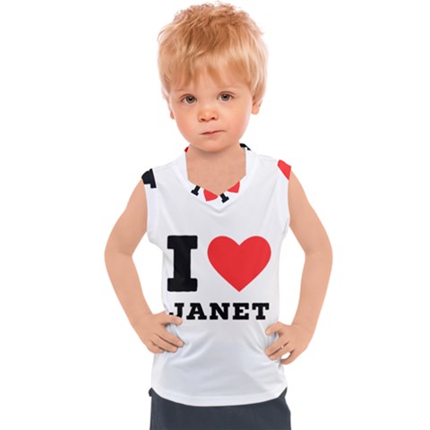 I Love Janet Kids  Sport Tank Top by ilovewhateva