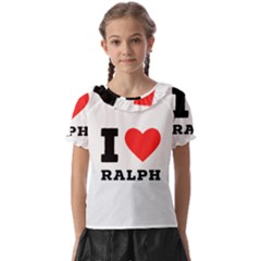 I Love Ralph Kids  Frill Chiffon Blouse by ilovewhateva