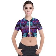 Gamer Life Short Sleeve Cropped Jacket by minxprints