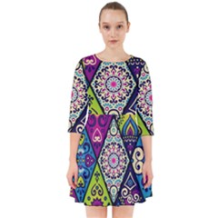 Ethnic Pattern Abstract Smock Dress by Semog4