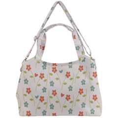 Floral-pattern-wallpaper-retro Double Compartment Shoulder Bag by Semog4