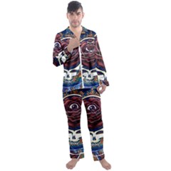 Grateful Dead Skull Rose Men s Long Sleeve Satin Pajamas Set by Semog4