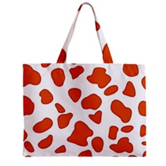 Orange Cow Dots Zipper Mini Tote Bag by ConteMonfrey