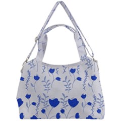Blue Classy Tulips Double Compartment Shoulder Bag by ConteMonfrey