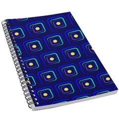 Blue Neon Squares - Modern Abstract 5 5  X 8 5  Notebook by ConteMonfrey