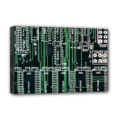 Printed Circuit Board Circuits Deluxe Canvas 18  X 12  (stretched) by Celenk