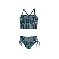 Printed Circuit Board Circuits Girls  Tankini Swimsuit by Celenk