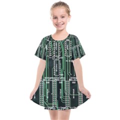 Printed Circuit Board Circuits Kids  Smock Dress by Celenk