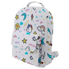 Unicorns-rainbows-seamless-pattern Flap Pocket Backpack (small) by Salman4z
