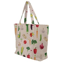 Vegetables Zip Up Canvas Bag by SychEva