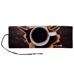 Coffee Cafe Espresso Drink Beverage Roll Up Canvas Pencil Holder (m) by Ravend