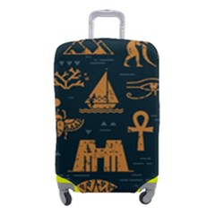 Dark-seamless-pattern-symbols-landmarks-signs-egypt Luggage Cover (small) by Salman4z
