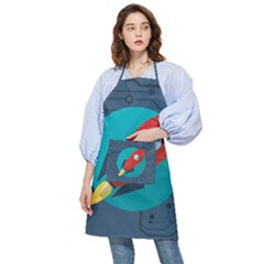 Rocket-with-science-related-icons-image Pocket Apron by Salman4z