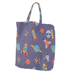 Space-seamless-pattern Giant Grocery Tote by Salman4z