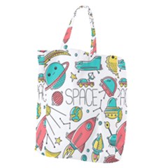 Space-cosmos-seamless-pattern-seamless-pattern-doodle-style Giant Grocery Tote by Salman4z