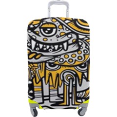 Crazy-abstract-doodle-social-doodle-drawing-style Luggage Cover (large) by Salman4z