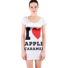 I Love Apple Caramel Short Sleeve Bodycon Dress by ilovewhateva