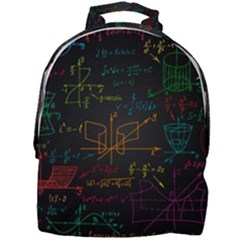 Mathematical-colorful-formulas-drawn-by-hand-black-chalkboard Mini Full Print Backpack by Salman4z