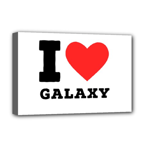 I Love Galaxy  Deluxe Canvas 18  X 12  (stretched) by ilovewhateva