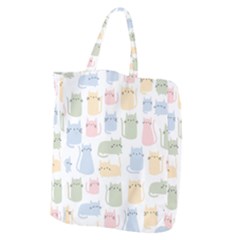 Cute-cat-colorful-cartoon-doodle-seamless-pattern Giant Grocery Tote by Salman4z