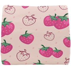 Seamless-strawberry-fruit-pattern-background Seat Cushion by Salman4z