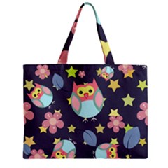 Owl-stars-pattern-background Zipper Mini Tote Bag by Salman4z