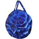 Blue Roses Flowers Plant Romance Blossom Bloom Nature Flora Petals Giant Round Zipper Tote View2