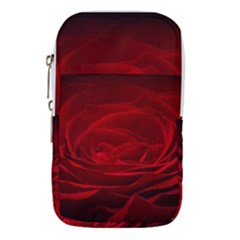 Rose Red Rose Red Flower Petals Waves Glow Waist Pouch (small) by pakminggu