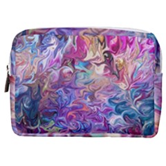 Painted Flames Make Up Pouch (medium) by kaleidomarblingart