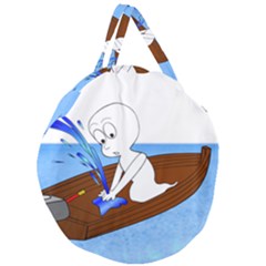 Spirit-boat-funny-comic-graphic Giant Round Zipper Tote by 99art