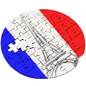 Eiffel-tower-france-flag-tower- Wooden Puzzle Round View3