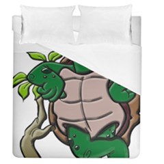 Amphibian-animal-cartoon-reptile Duvet Cover (queen Size) by 99art
